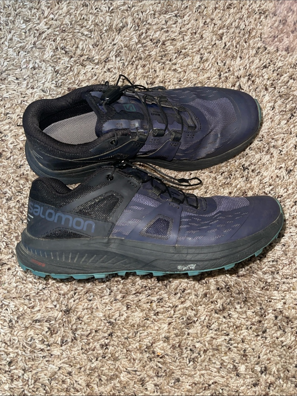 Salomon Women’s Ultra Pro Trail Running Shoes Black/Blue US 7 MPN 404947